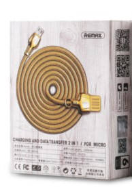 Кабель Remax King Series 0-63m for Micro 2,1A/1m Gold