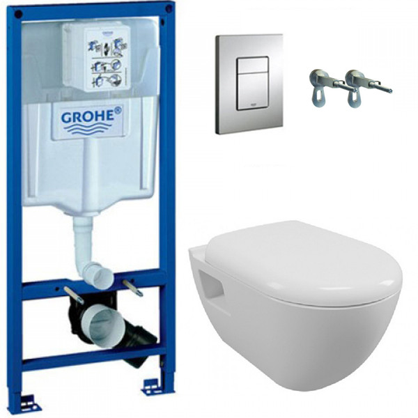 Набір інсталяція для унітаза Grohe Solido Perfect 4в1 з унітазом і кришкою Soft-Close (39186000)