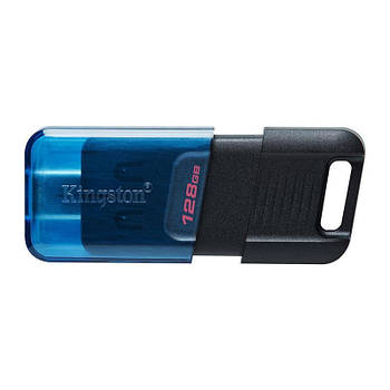 USB флешдрайв 128GB Kingston DT 80M USB-C 3.2 Black/Blue (DT80M/128GB)