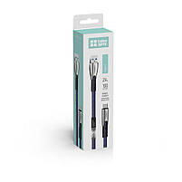 Кабель Colorway USB - Type-C (zinc alloy) 2.4A 1м синій (CW-CBUC012-BL), фото 4