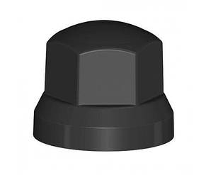 Ковпачок пластиковий на гайку низький 32 мм чорний 11466