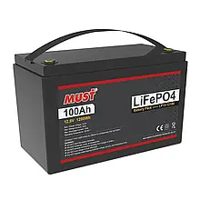 Акумулятор MUST LiFePO4 12V 100Ah літій-залізофосфат