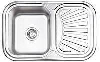 Кухонна мийка з неіржавкої сталі Lidz 7549 Satin 0,8 мм (LIDZ7549SAT8)