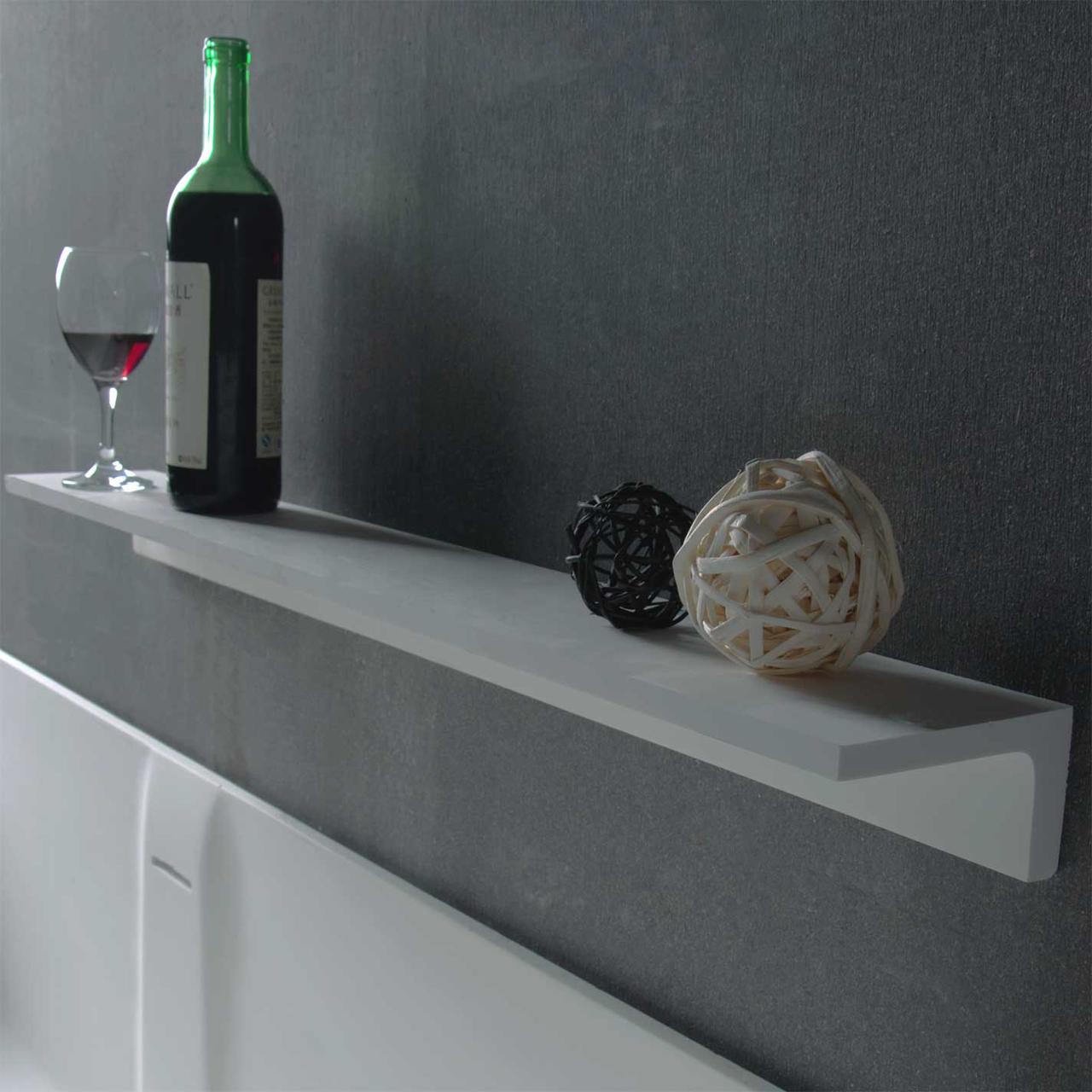 Полиця кам'яна Volle Solid Surface 450 мм білий (18-40-114)