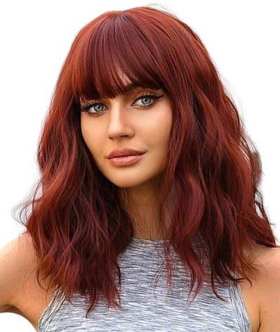 Перука бордо Butterfly, натуральне синтетичне волосся, фото 1