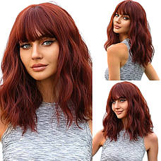 Перука бордо Butterfly, натуральне синтетичне волосся, фото 3