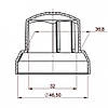 Ковпачок пластиковий на гайку низький 33 мм нікель, 32 грн. від 50штук. 11480, фото 3