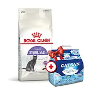 Сухой корм для кошек Royal Canin Sterilised 37, 4 кг - домашняя птица + Catsan 5 л