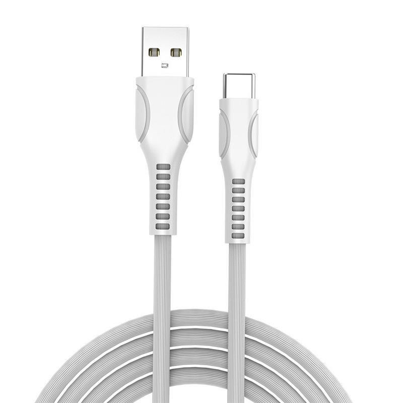 Кабель Colorway USB - Type-C (line-drawing) 2.4А 1м білий (CW-CBUC029-WH)