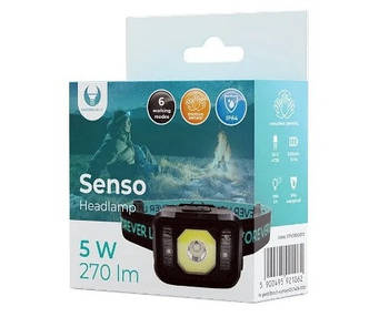 Ліхтар налобний Forever Light Headlamp Senso XP-E 5W + COB 5W with sensor 270lm 1200mAh Li-Pol