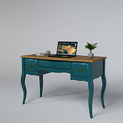 Письмовий стіл "Моне" в пастельно-зеленому кольорі з рудою стільницею
