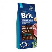 Brit Premium Adult Sensitive Lamb & Rice, 15 кг. Корм для собак с чувствительным пищеварением.