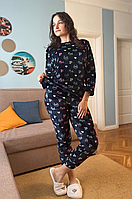 Женская пижама "Шиншилла" с длинным рукавом, Домашний костюм для уюта каждый день 44