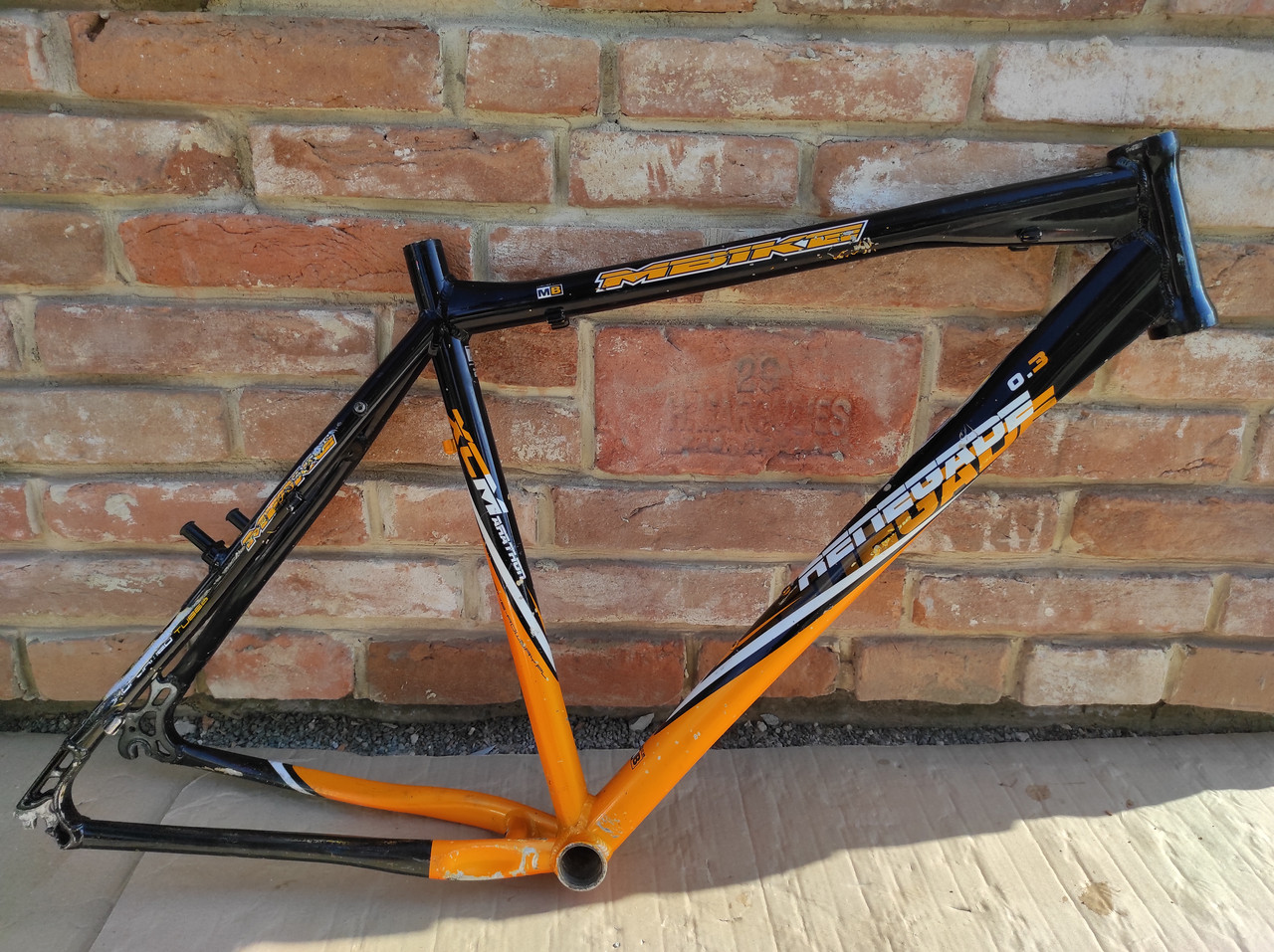 Рама для велосипеда 29" AL Renegade MBIKE МТВ чорний-оранжевий Б/У, фото 1