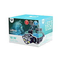 Фонарь налобный Forever Light Headlamp Ultra T6 2x 10W+ XP-E 2x 3W 500lm 2x 18650 1200mAh Li-Ion