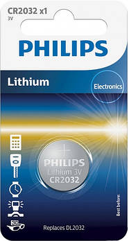 Батарейка Philips Lithium CR 2032 BLI 1шт блістер