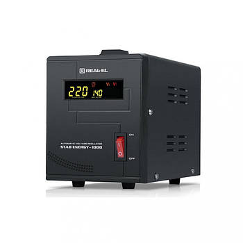 Стабілізатор напруги REAL-EL Stab Energy-1000 Black