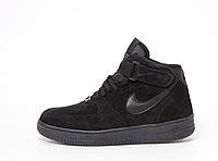 Зимние кроссовки Nike Air Force Black Мех