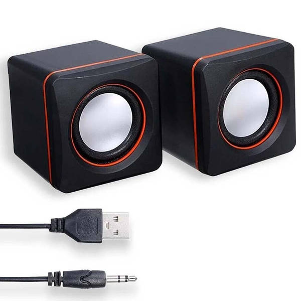 Колонки 2.0 JEDEL JD-CK4 USB+3.5mm, 2x3W, 90Hz- 20KHz, с регулятором громкости, Black, BOX Колонки 2.0 JEDEL JD-CK4 USB+3.5mm, 2x3W, 90Hz- 20KHz, с регулятором громкости, Black, BOX