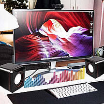Колонки 2.0 JEDEL JD-CK4 USB + 3.5mm, 2x3W, 90Hz- 20KHz, з регулятором гучності, Black, BOX, фото 6