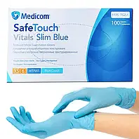 Рукавиці Medicom SafeTouch Vitals Slim S 3.0 g (блакитні)