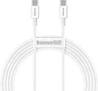 Кабель Baseus Superior Series Fast Charging Type C to Type C PD 100W 1m Cable White (CATYS-B02)
