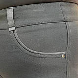 Брюки жіночі скіні штани завужені щільні 50 чорні, фото 7