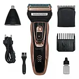 Машинка для стрижки Geemy GM-595 3 в 1 - Бездротова акумуляторна машинка, триммер, бритва, фото 3