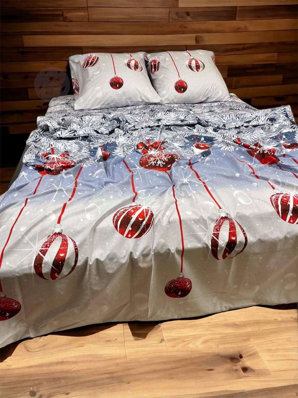 Сімейна постільна білизна бязь голд - Новорічні іграшки