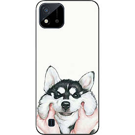 Бампер силіконовий Case для Realme C11 2021 з малюнком Хаскі