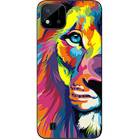 Бампер силіконовий Case для Realme C11 2021 з малюнком Яскравий лев