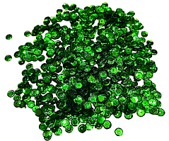 Паєтка- шестигранні 6 мм, колір зелений, упаковка ≈ 5 гр, Зелений