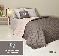 Покривало на ліжко темний шоколад 220*240 євро розмір мікрофібра, двостороннє покривало якісне Шоколад