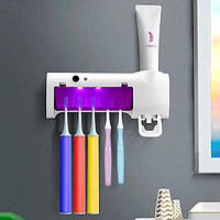 Стерилизатором для зубных щеток Toothbrush sterilizer JX008, диспенсер для пасты и щеток
