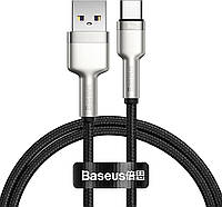 Кабель Baseus Cafule Metal Data USB to Type-C 66W 1m Cable Black (CAKF000101)