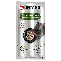 М'ясні палички для котів ONTARIO Stick Duck&Rabbit з качкою та кроликом 3х5г