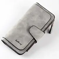 Женский замшевый кошелек клатч Baellerry Forever N2345, женское портмоне, темно-серый