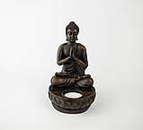 Підсвічник Будда (молиться) 20х12х12 см коричневий, фото 6