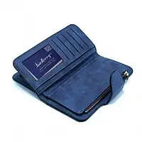Женский кошелек портмоне Baellerry N2345, искусственная замша, темно-синий