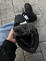 Чоловічі зимові кросівки Nike Duckboot Black Взуття Найк Дакбут чорні високі хутро зима В'єтнам, фото 3