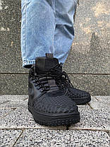 Чоловічі зимові кросівки Nike Duckboot Black Взуття Найк Дакбут чорні високі хутро зима В'єтнам, фото 2