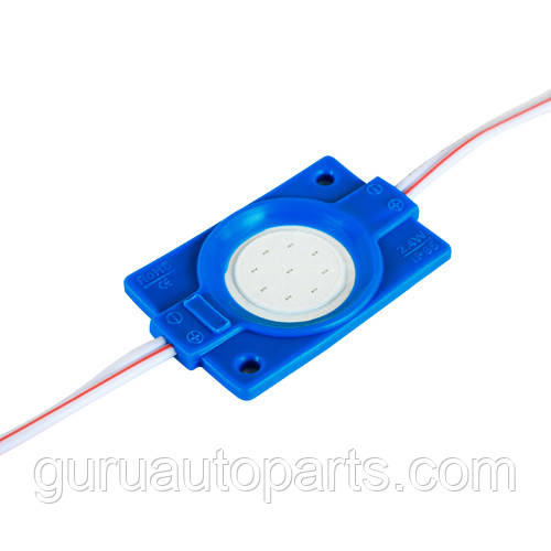 Світлодіодний модуль BRT COB 2.4W круглий BLUE, 12В, IP65 синій, фото 1