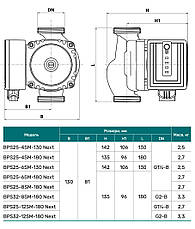 Циркуляційний насос BPS25-6SM-180 Next NPO + комплект гайок, фото 4