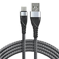 Дата-кабель зарядки USB - Type-C "everActive CBB-1CG" с поддержкой быстрой зарядки QC 3.0, 3A, длина 100 см