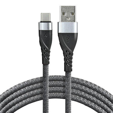 Дата-кабель зарядки USB - Type-C "everActive CBB-1CG" з підтримкою швидкого заряджання QC 3.0, 3A, довжина 100 см, фото 1