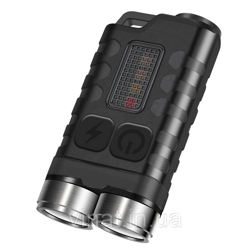 Ліхтар брелок акумуляторний boruit v3 900 lm чорний