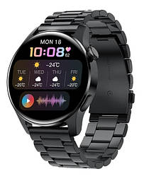 Розумний смарт-годинник Uwatch Blizar i29 Black Metal