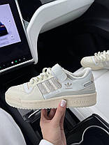 Жіночі Кросівки Adidas Forum 84 Low Cream White Grey / Адідас Форум 84 Низькі Кремові з Білим та Сірим, фото 3