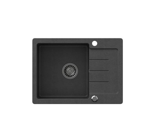 Кухонна мийка Quadron HCQJ6044CZK Johnny 116 крапчастий чорний/сталь