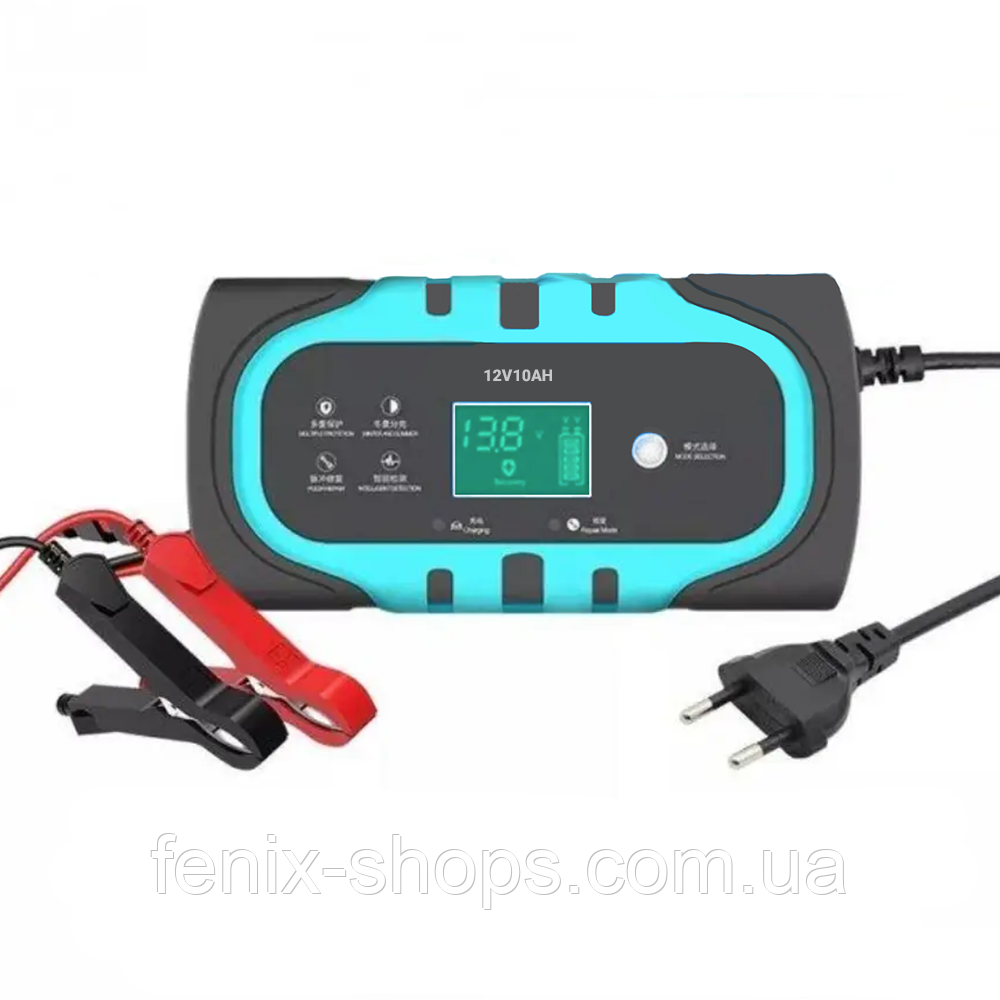 Зарядний пристрій 12V потужністю 10 Ah для акумуляторів різних видів з дисплеєм